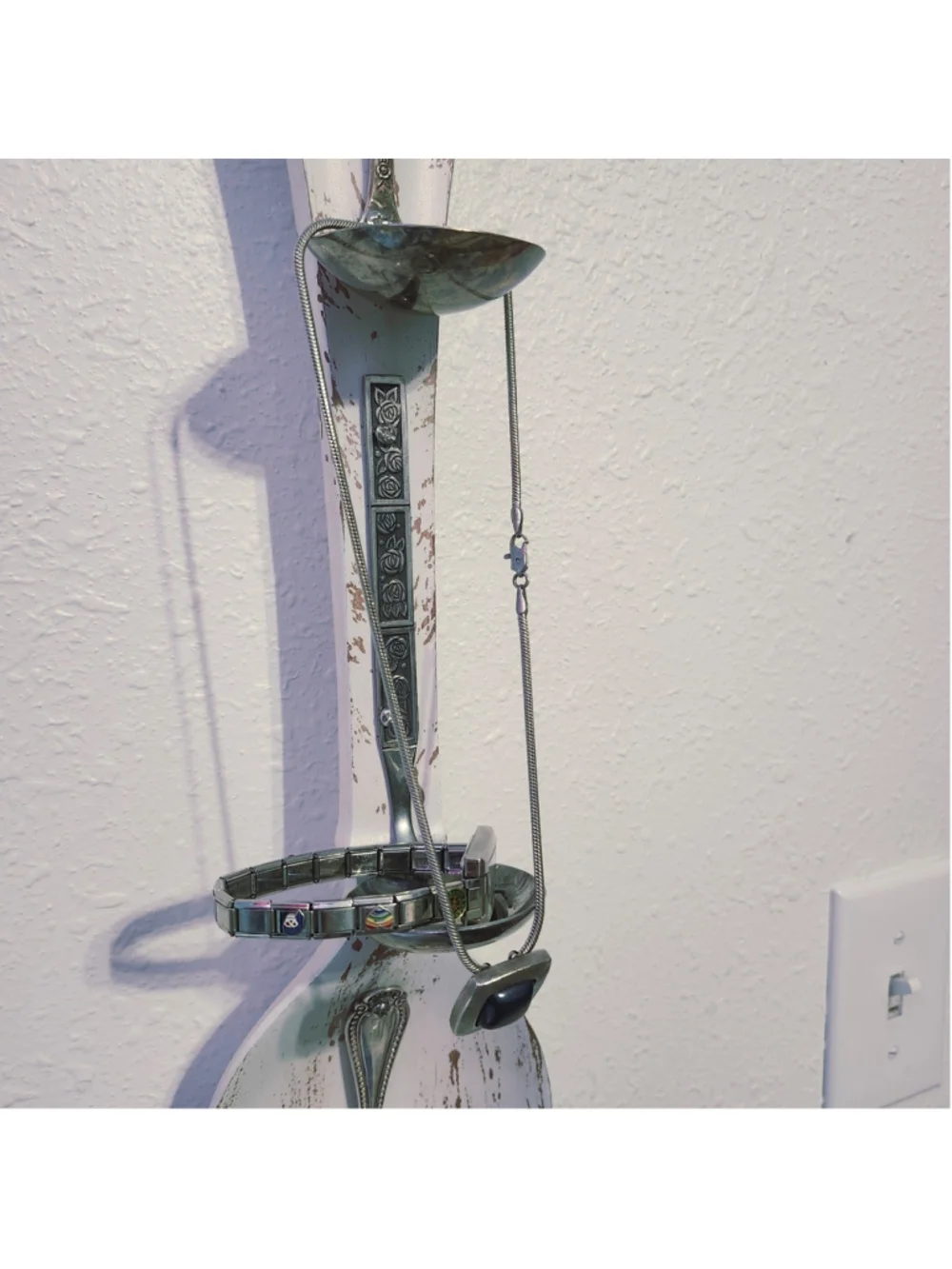 Rustic farmhouse big Spoon hanger shelf Handmade home decor
